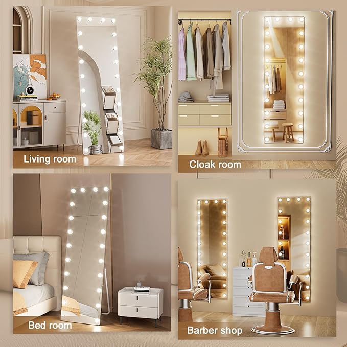 Kosmonia 64x22 Hollywood Full Length Mirror - Image 6