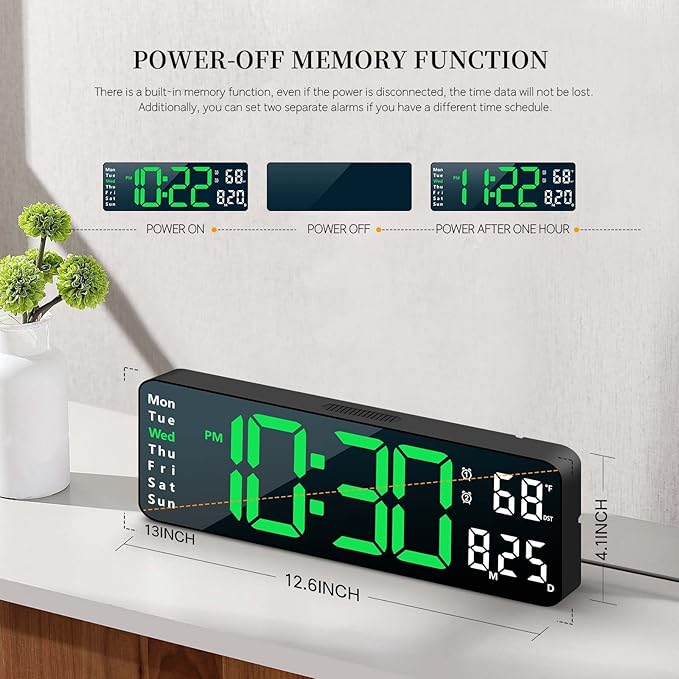Digital Clock, Digital Wall Clock - Image 8