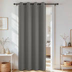 Joydeco Blackout Door Curtain for Doorway Privacy 96 Inches Long, Grommet by JOYDECO