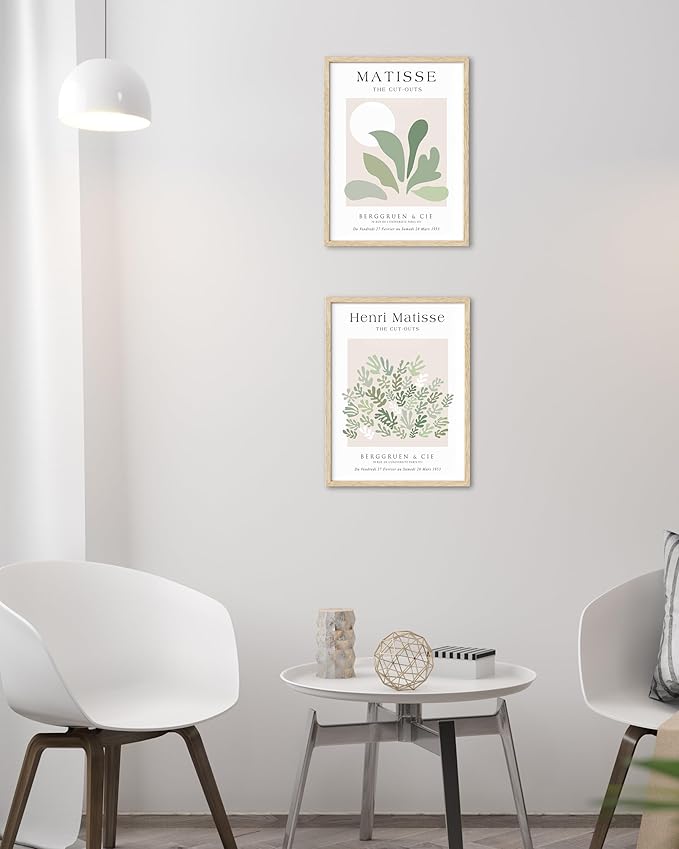 Unframed Sage Green Wall Art Set of 3, 12x16IN Abstract Matisse Wall Decor - Image 6
