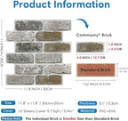 COMSTICKC 3D Faux Brick Wall Panel Peel and Stick, Small Size, Ultra-Light PVC - Image 4
