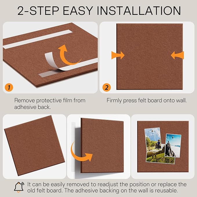 MaxGear Large Cork Board for Wall 36" x 24", Chocolate Brown Bulletin Board - Image 4