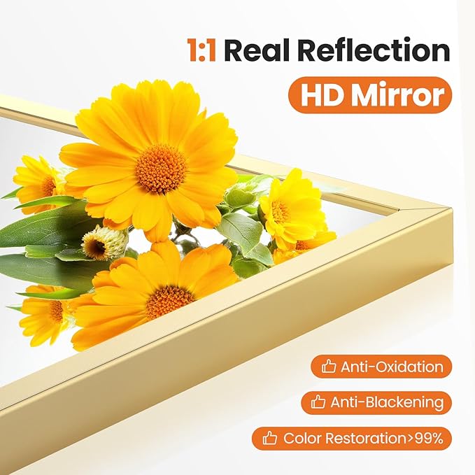 NEWBULIG 24X36 Inch Arched Bathroom Mirror - Image 4