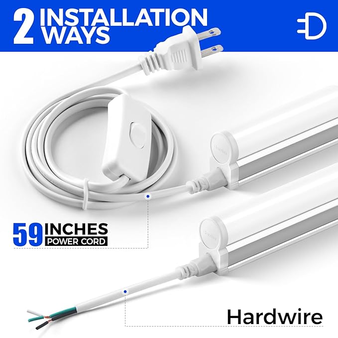 Barrina 6 Pack LED T5 Integrated Single Fixture, Utility Shop Lights, Ceiling - Image 6