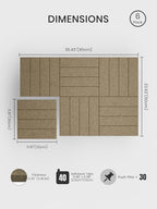 Bumusty Large Cork Board Alternative-36 x 24" Felt Bulletin Board Tiles - Image 2