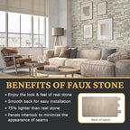 AZ Faux High-Density Polyurethane Faux Stone Wall Covering Panels - Image 4