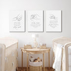 Joocrise Nursery Scripture Wall Art Set of 3 Nursery Bible Verse Wall Decor - Image 4