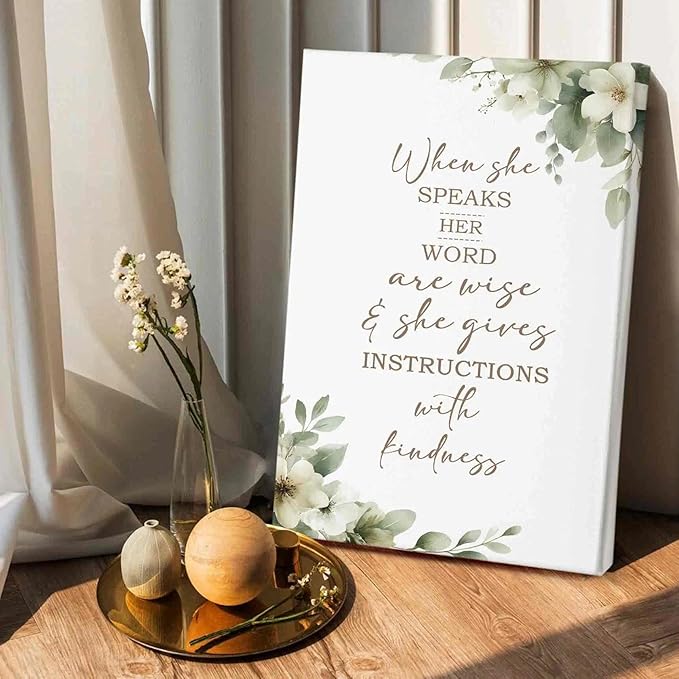 HIWX Christian Wall Decor, Sage Green Botanical Bible Verses Framed Canvas - Image 7