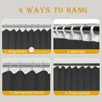 Room Divider Curtains for Ceiling Track Rod, Noise Reduction Privacy Panel for - Image 3