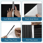 4-Piece Wood Slat Wall Panel for Interior Wall Decor Noise Cancelling 47.2" x - Image 5