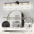 Crystal Bathroom Light Fixtures, Bathroom Lighting Fixtures Over Mirror - Image 8