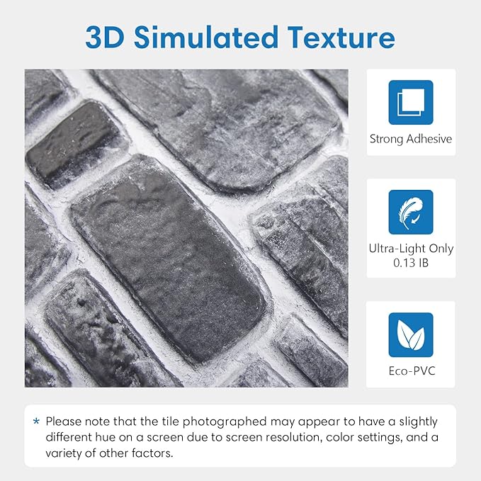 COMSTICKC 3D Faux Stone Wall Panel Peel and Stick Wall Tiles, Ultra-Light Thin - Image 3