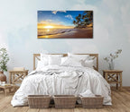 Beach Sunset Large Wall Art Tropical Palm Tree Canvas Paintings Coastal - Image 4