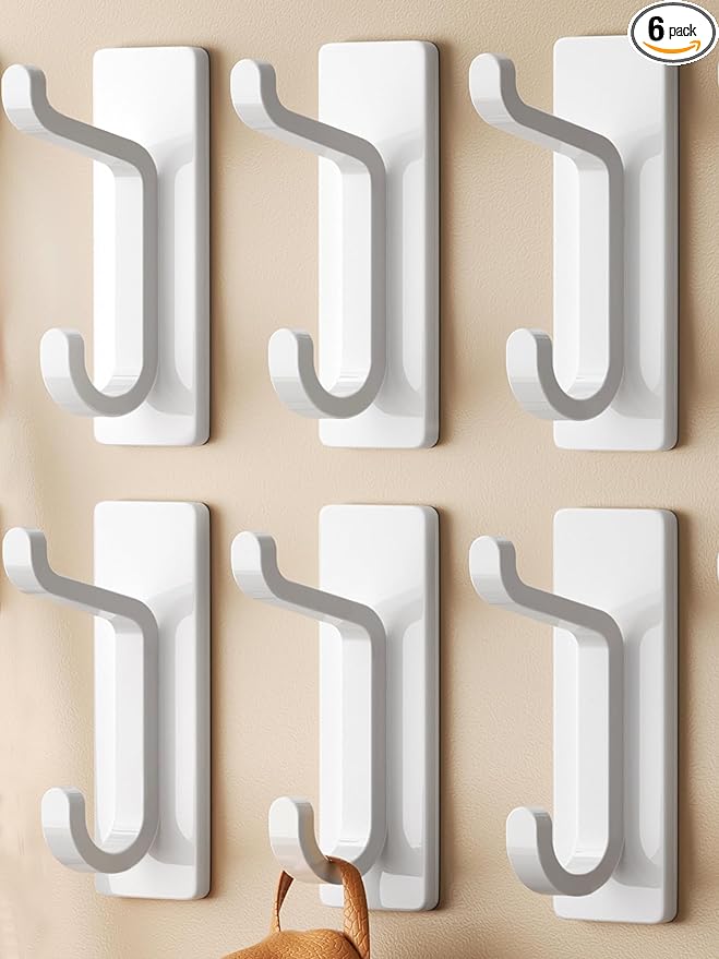 Self Adhesive Wall Hooks for Hanging: Extra Strong 13 LB, Hook for Coat by Josmimic