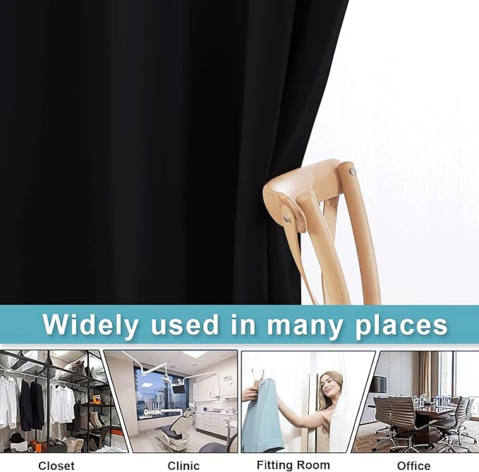 RYB HOME Room Divider Blackout Curtains, Portable Wind Proof Noise Reducing - Image 5