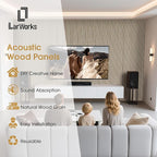 Wood Slat Wall Panels 4 Pack 94.5" x 7.9", Acoustic Wooden Panel - Image 2