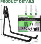 GURADESIGN 4-Piece Garage Hooks Wall Mount Storage Hanger - Image 3