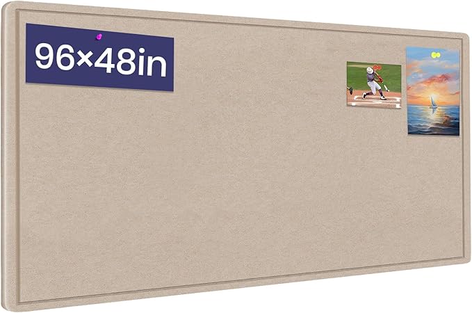 Extra Large Bulletin Board, 96 X 48 inches Cork Board by Hrrtyueg