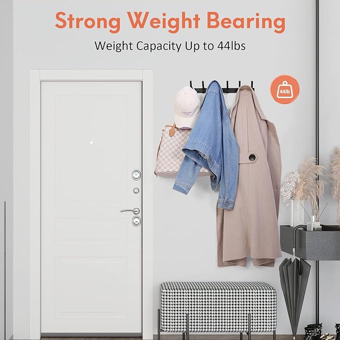 Optish Coat Rack Wall Mount, Coat Hook Wall Mount, Wall Hooks - Image 3