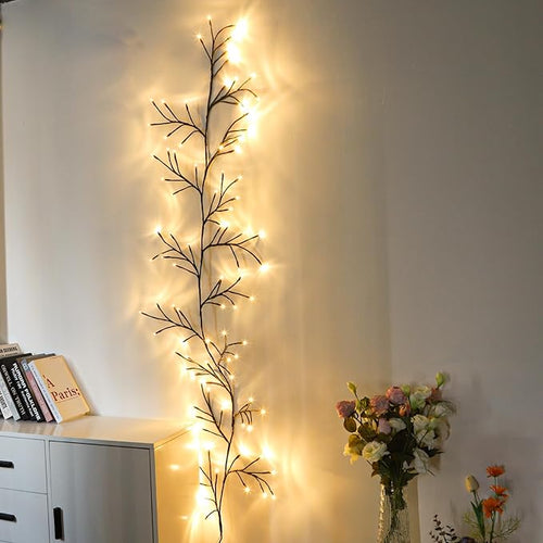 96 LED Willow Vine Lights 6FT Enchanted Wall Decoration Vine Lights 8 Modes by XINXIANLIAN