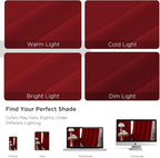 CUCRAF Red Blackout Curtains 45 inch Length 2 Panels Set, Rod Pocket Room - Image 4