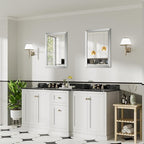 22x30 Inch Brushed Silver Bathroom Mirror - Image 4