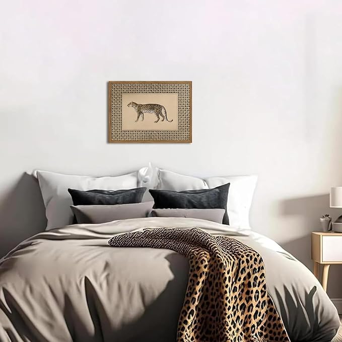 Vintage Leopard Wall Art Cheetah Safari Wall Decor Paintings, Wildlife Animal - Image 5
