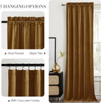 NICETOWN Gold Brown Velvet Curtains, Luxury and Soft Thermal Insulated Velvet - Image 5