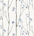 Timeet 16.1" x 197" Leaf Wallpaper Peel and Stick White and Purple Wallpaper by Timeet