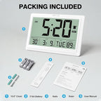 XREXS 10.4 Inch Digital Wall Clock, Battery Operated Large Display Clock - Image 7