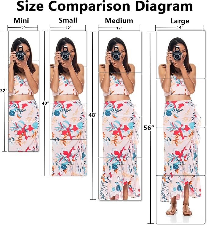 Unbreakable Full Length Wall Mirror, The Door Mirror, 2 Pack 24"x14", Acrylic - Image 5