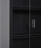 HOMCOM 5-Tier Display Cabinet, Glass Door Cabinet - Image 10