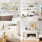 Heimlove Floating Shelves for Wall 36 Inches Long, 9.3" Deep White Floating - Image 6