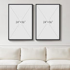 Large Framed Black and White Abstract Wall Art - Image 3