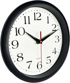 Bernhard Products Black Wall Clock Silent Non Ticking 8 Inch Quality Quartz - Image 3