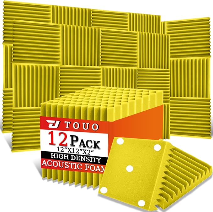 12 Pack Acoustic Panels – Sound Proof Foam Panels by TOUO