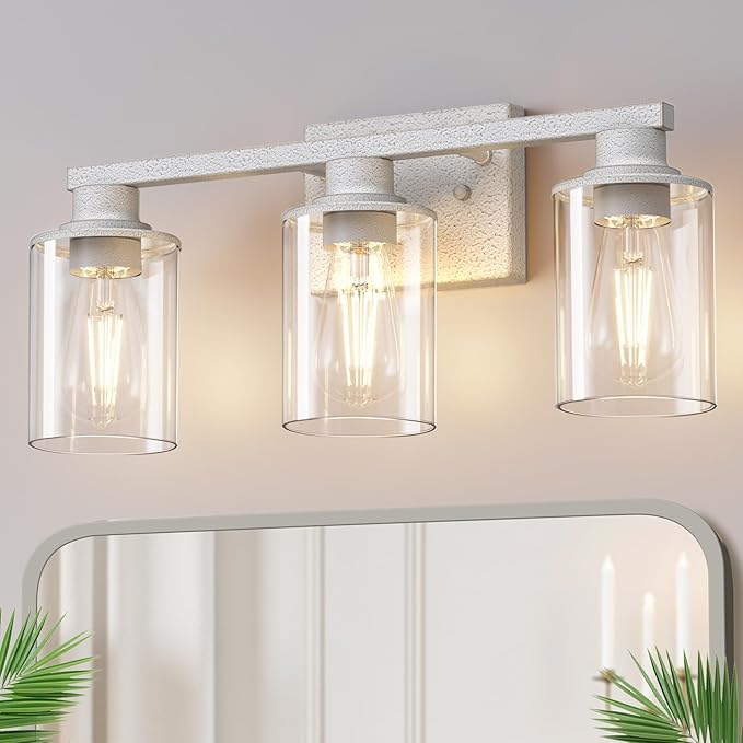 DORESshop 17 Inch Bathroom Light Fixtures, 3-Light Vintage Ivory Bathroom by DORESshop