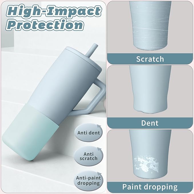 Tall Silicone Boot Compatible with Brumate Era 40 oz 30 oz Tumbler with Handle, Protective Anti-Slip & Anti-Scratches Cover Bumper Accessories