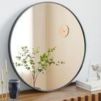NEWBULIG Round Bathroom Mirror for Over Sink, 20 Inch Wall Mount Vanity Circle by NEWBULIG