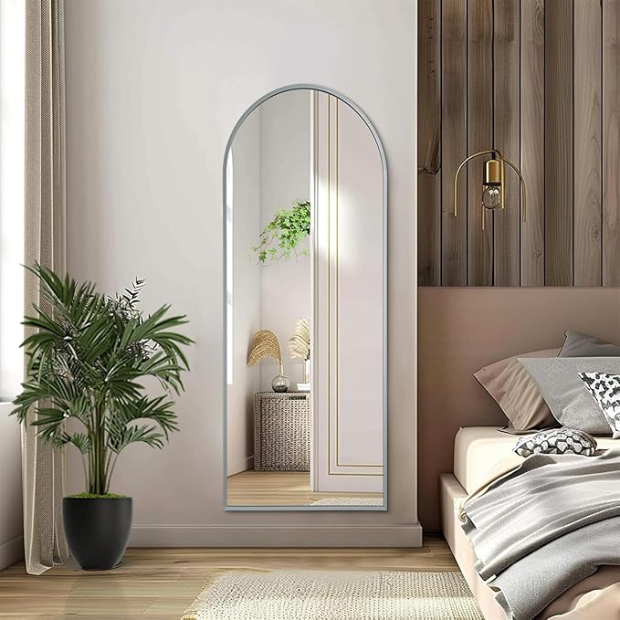 Arch Full Length Wall Mirror, Metal Aluminum Frame Modern Simple Home Decor - Image 3