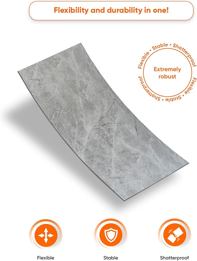 IZODEKOR 4 Pcs 24"x48" PVC Marble Wall Panels - Image 6