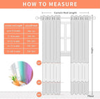 XiDi Curtains for Girls Bedroom Decor, Rainbow Blackout Curtains for - Image 2