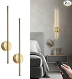 Battery Operated Modern Wall Sconces, Dimmable Wireless Wall Light Set of Two by KARTOOSH
