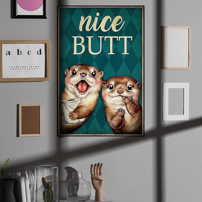 DIHSIEG Inspirational Canvas Wall Art funny bathroom wall art Print Poster - Image 8