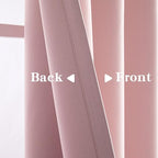 IGEMAEVE Blush Pink Curtains 96 Inch Length 2 Panels Set, Light Filtering - Image 4