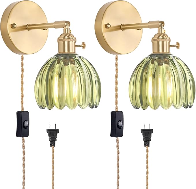 Shenmoyl Plug in Wall Sconce, 2 Pack by Shenmoyl