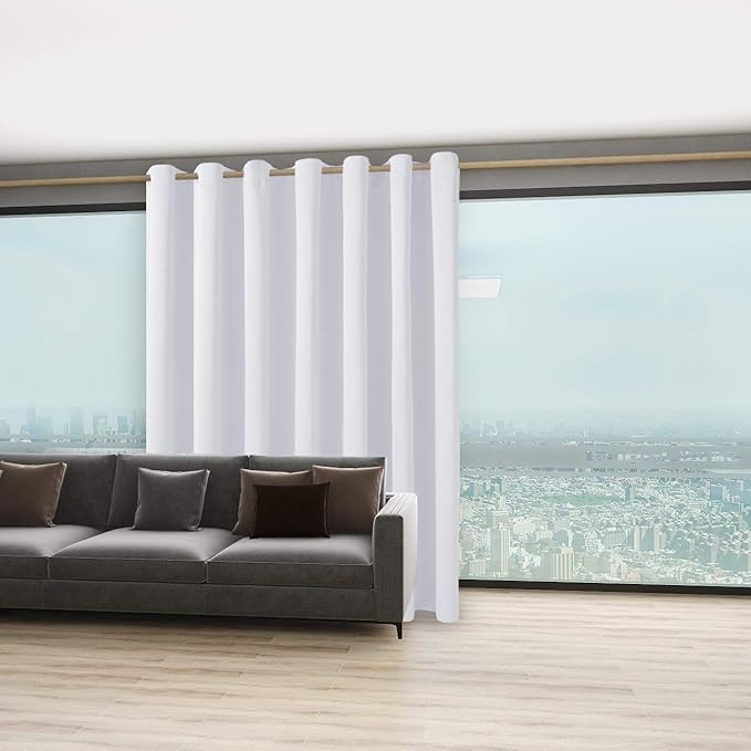 BONZER Room Divider Curtain Screen Partitions Light Reducing Wall Wide Blackout - Image 6