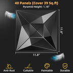 40 PCS 3D Wall Panels for Interior Wall Décor Black 11.8"*11.8" Covering Panels - Image 2