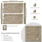 EverStone Canyon Ridge Faux Stone Panel, 45 3/4"W x 24 1/2"H x 1 1/4"D - Image 10