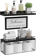 WOPITUES Floating Shelves for Wall Decor Sign, Bathroom Organizers and Storage by WOPITUESOfficial